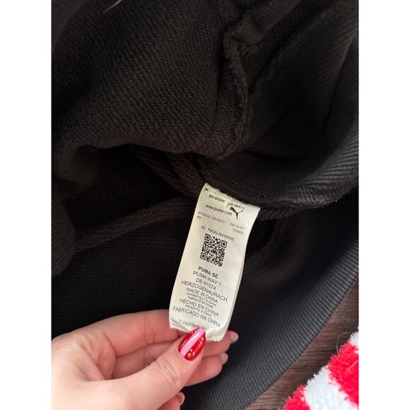 Puma x Maison Kitsune Mens M Black Quarter Zip Sweatshirt Fox Logo Pullover - Picture 5 of 6